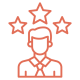expertise-solutions-cdm Icon of a person with stars symbolizing expertise